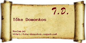 Tőke Domonkos névjegykártya
